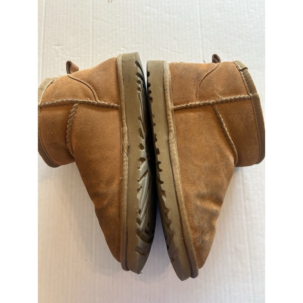 UGG Classic Ultra Mini Shearling Suede Ankle Boots Chestnut Women’s EU 40 Sz 9 - Picture 6 of 12